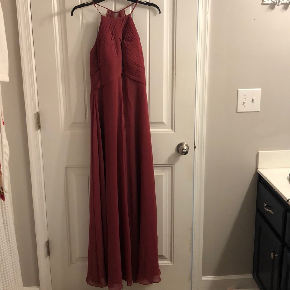 Azazie custom bridesmaids/formal long mauve dress